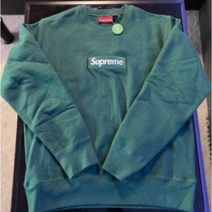 Supreme® Box Logo Crewneck FW18 - Green | Size S